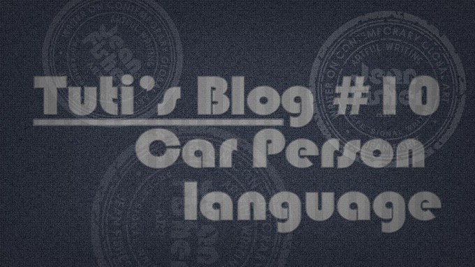 Car person language text on a fabric background